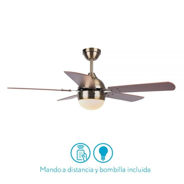 Ventilador Lámpara Pontia Cuero