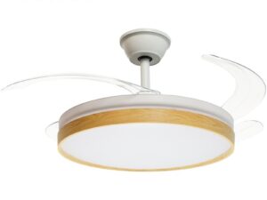 Ventilador aspas plegables velvet blanco/madera