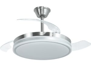 Ventilador techo luminous plateado
