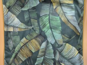 Funda cojin terciopelo 45x45 palmas