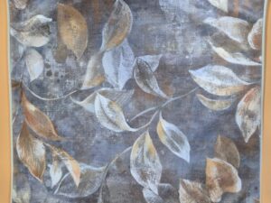 Funda Cojin Terciopelo estampado hojas 45x45
